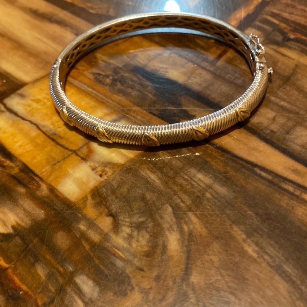 Sterling silver & 18k gold Lorenzo bangle